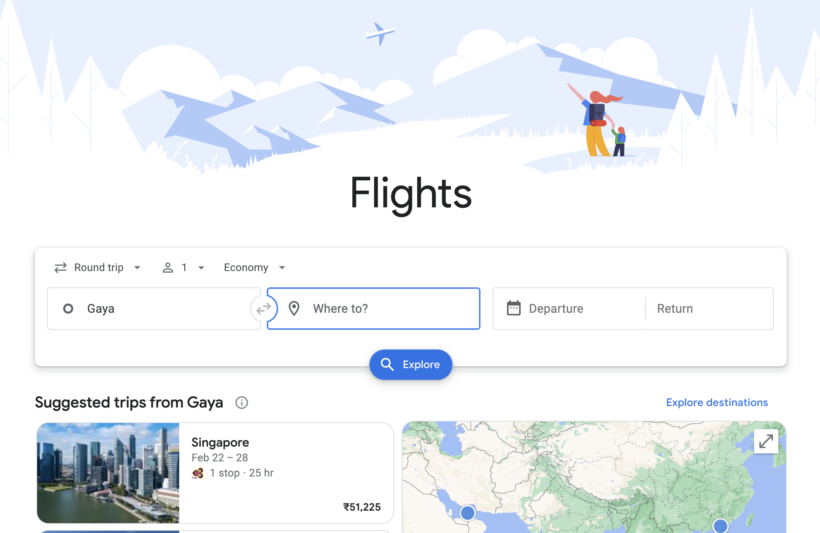How to use google flights